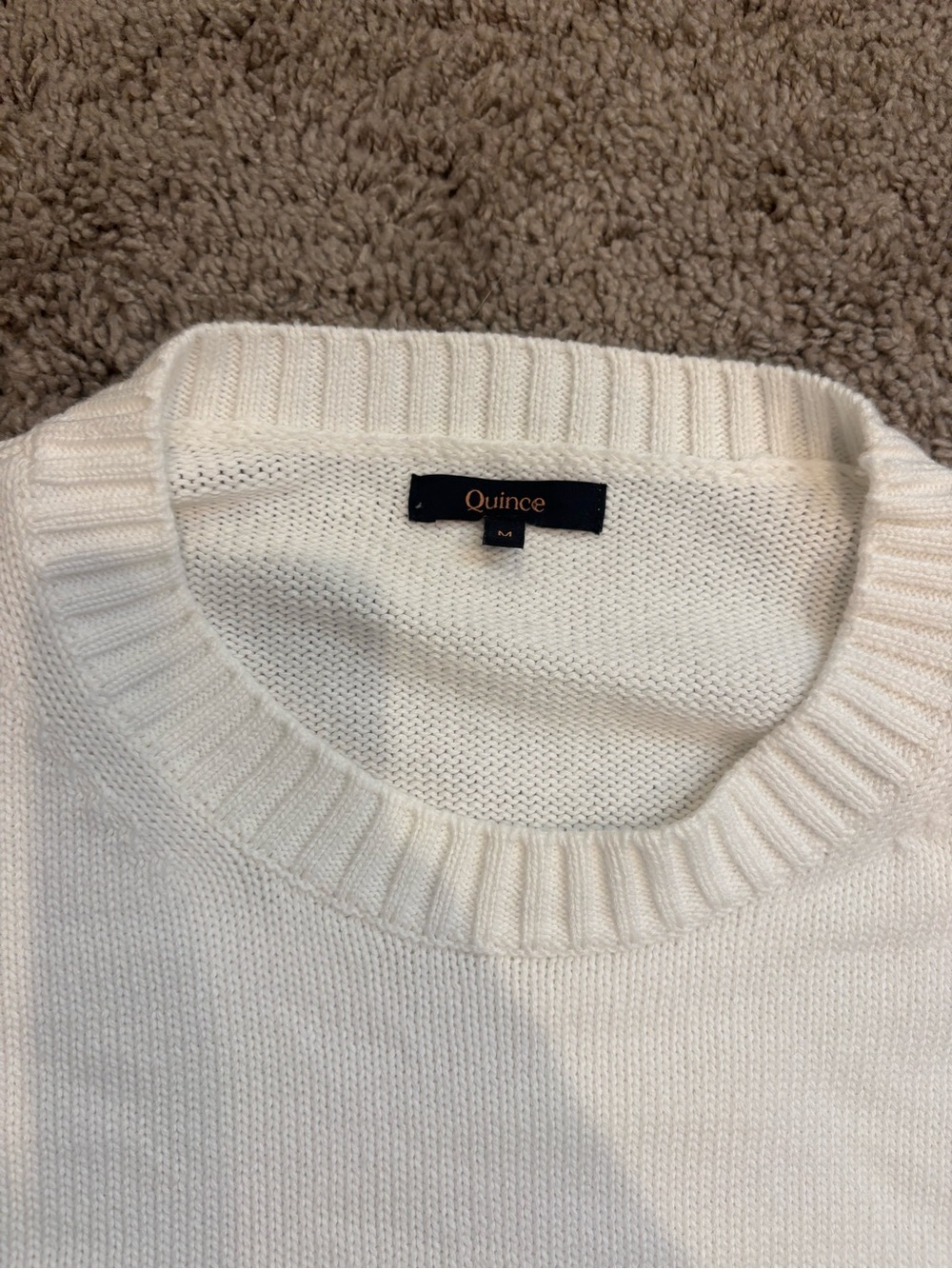 Quince Ivory Crewneck Sweater - Picture 2 of 4